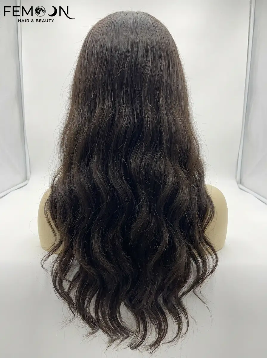 Bouncy natural wave hair texture close up showing the premium luster and salon grade volume of unprocessed virgin hair.
