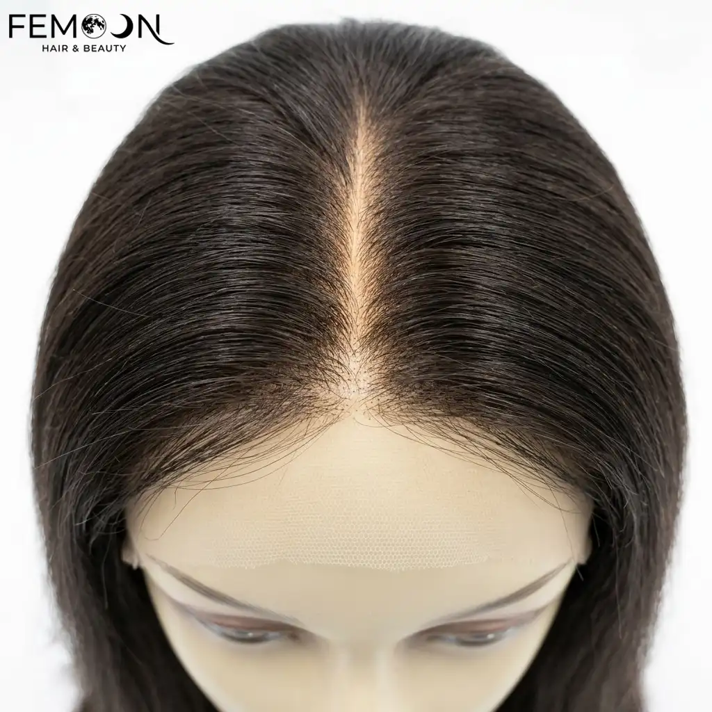 High-definition transparent HD lace on our natural wave human hair wig offers an invisible hairline for bulk supply.