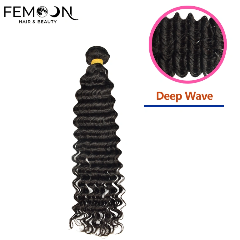 Premium wholesale deep wave human hair bundles from our 20-year source factory, offering pure B2B direct wholesale of 100% unprocessed virgin hair with cuticle aligned quality for salon grade applications.