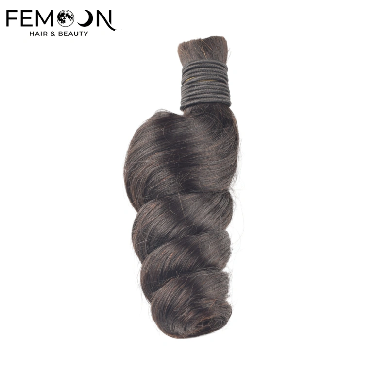 Authentic cuticle aligned loose wave human hair bulk supplied directly by our 20-year manufacturing facility, ensuring 100% pure virgin hair quality for bulk orders.