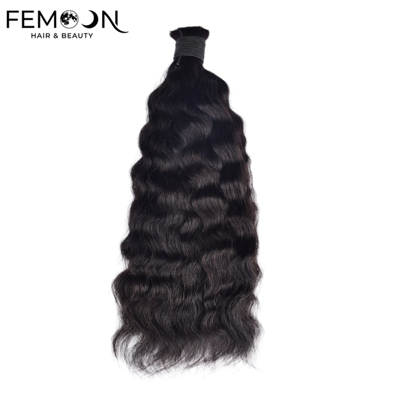Authentic cuticle aligned wet and wavy human hair bulk supplied directly by our 20-year manufacturing facility, ensuring 100% pure virgin hair quality for bulk orders.