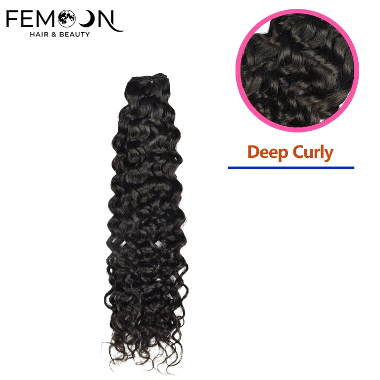 Premium wholesale deep curly human hair bundles from our 20-year source factory, offering 100% unprocessed virgin hair with cuticle aligned quality for professional salon-grade installations.
