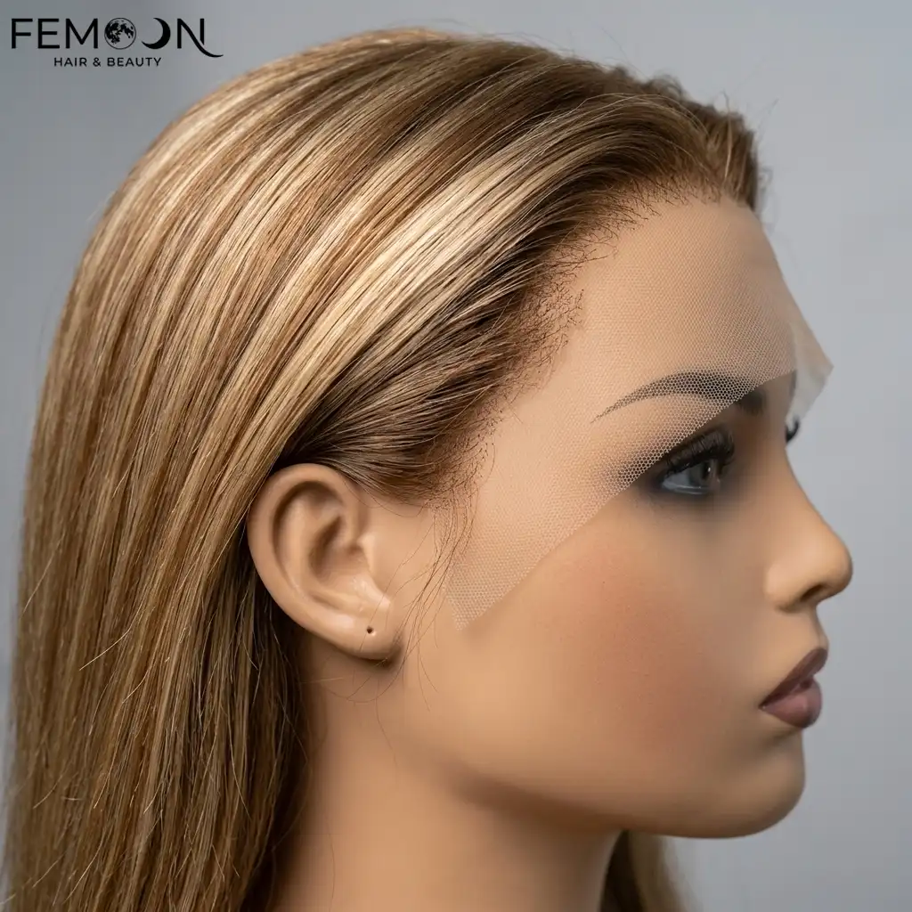 Invisible HD transparent lace water wave hair wig offering flawless melt for high-end salons from 20-year source factory.