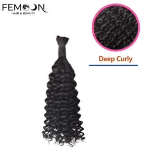 Professional grade deep curly human hair bulk from our 20-year source factory, featuring 100% unprocessed virgin hair at direct wholesale prices for B2B salon braiding and ventilation.