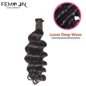 Loose deep wave human hair bulk for braiding, 100% unprocessed virgin hair from 20-year source factory for professional salon wholesale.